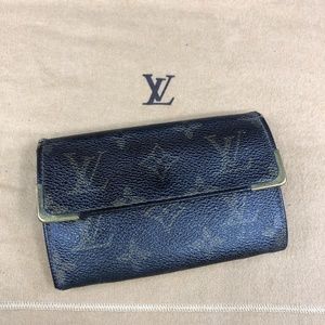 Louis Vuitton Monogram Canvas Trifold Wallet in Brown with Gold-Tone Corners